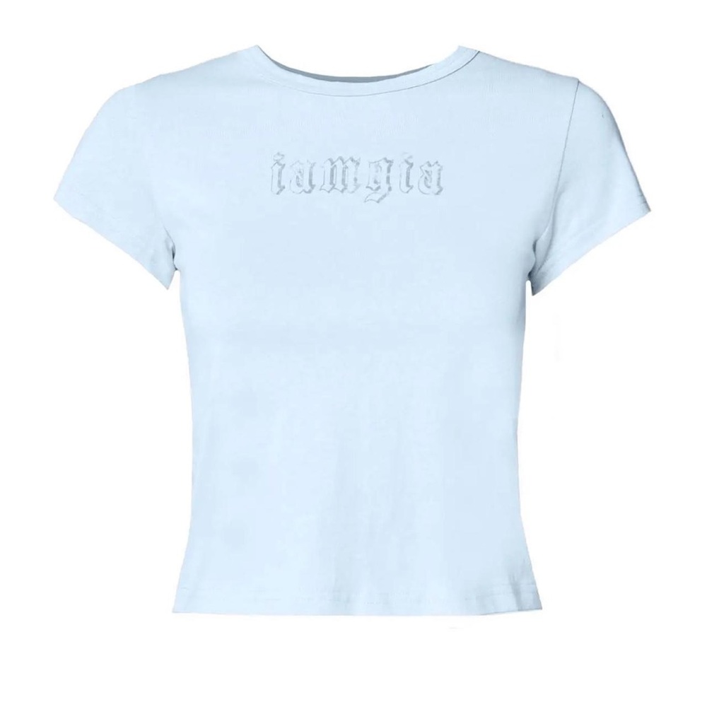 sky blue iamgia baby tee